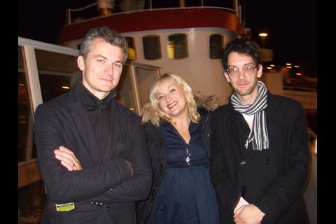 Karlovy Vary program director Karel Och with Scanbox's Lorianne Hall and journalist Ed Lawrenson.